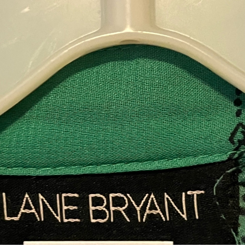 Lane Byrant, Plus Size, Button Up, Green And Blac… - image 7